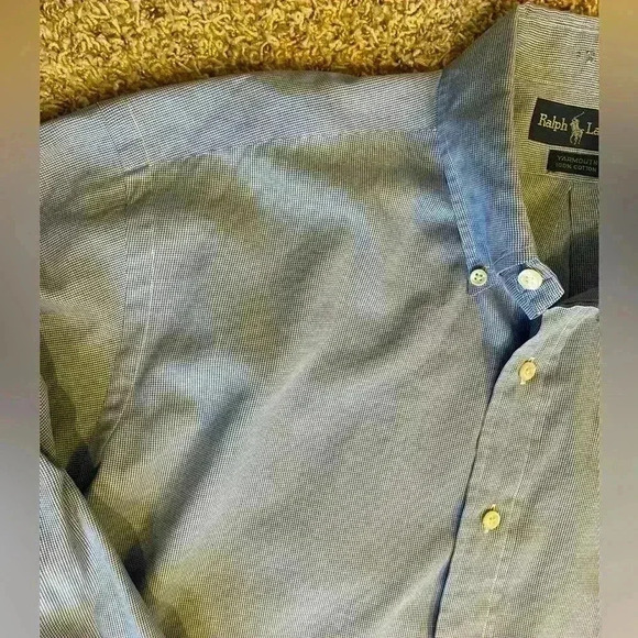 Mens Polo Ralph Lauren Long Sleeve Light Weight Cotton Button Up Shirt L - XL - Picture 5 of 12